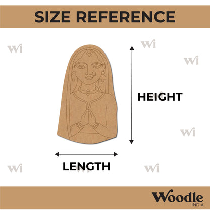 Rajasthani Woman Pre Marked MDF Design 17