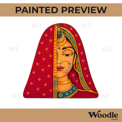 Rajasthani Woman Pre Marked MDF Design 3