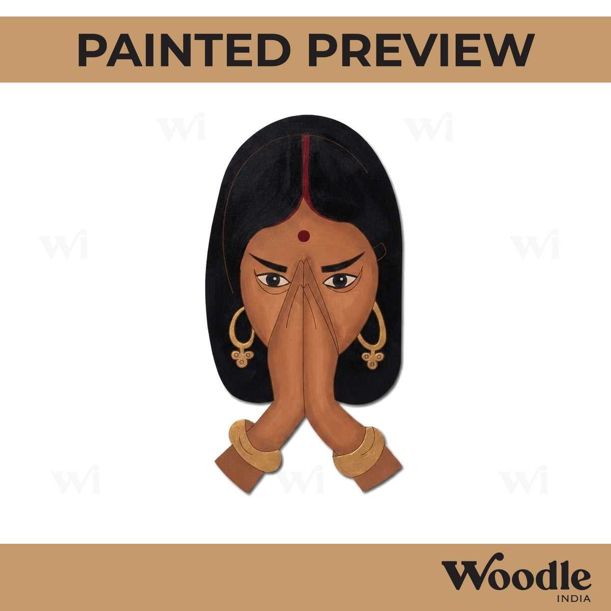 Rajasthani Woman Pre Marked MDF Design 5