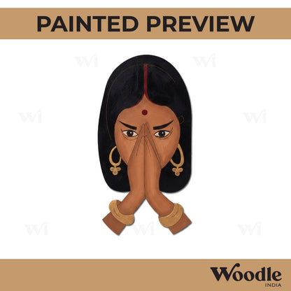 Rajasthani Woman Pre Marked MDF Design 5