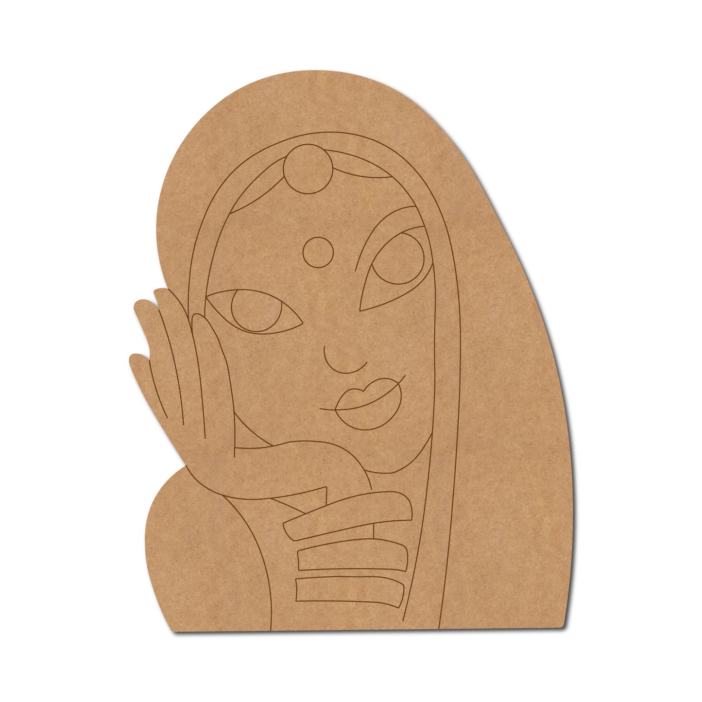 Rajasthani Woman Pre Marked MDF Design 7