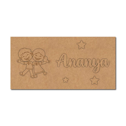 Raksha Bandhan Kids Nameplate MDF Design 2
