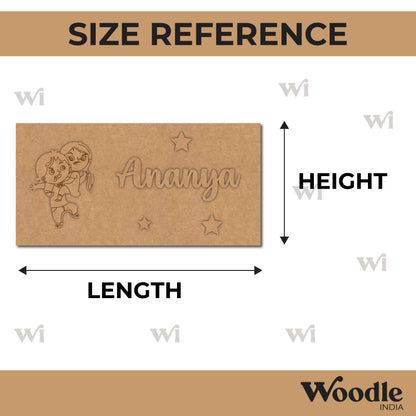Raksha Bandhan Kids Nameplate MDF Design 3