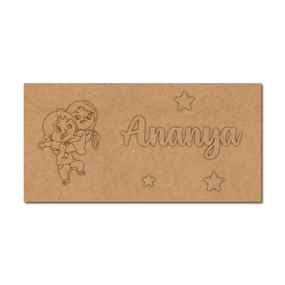 Raksha Bandhan Kids Nameplate MDF Design 3