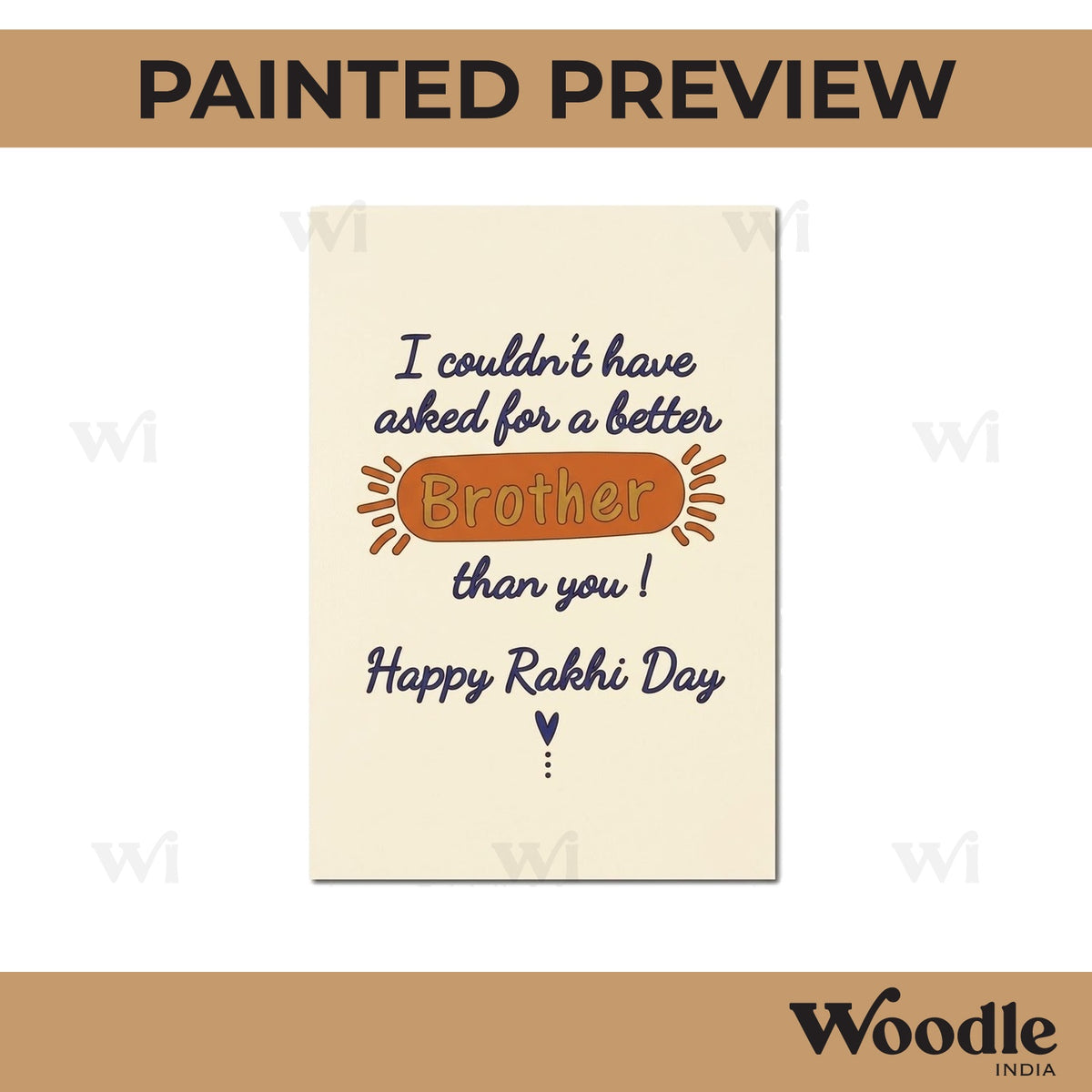 Raksha Bandhan Pre Marked Base MDF Design 11