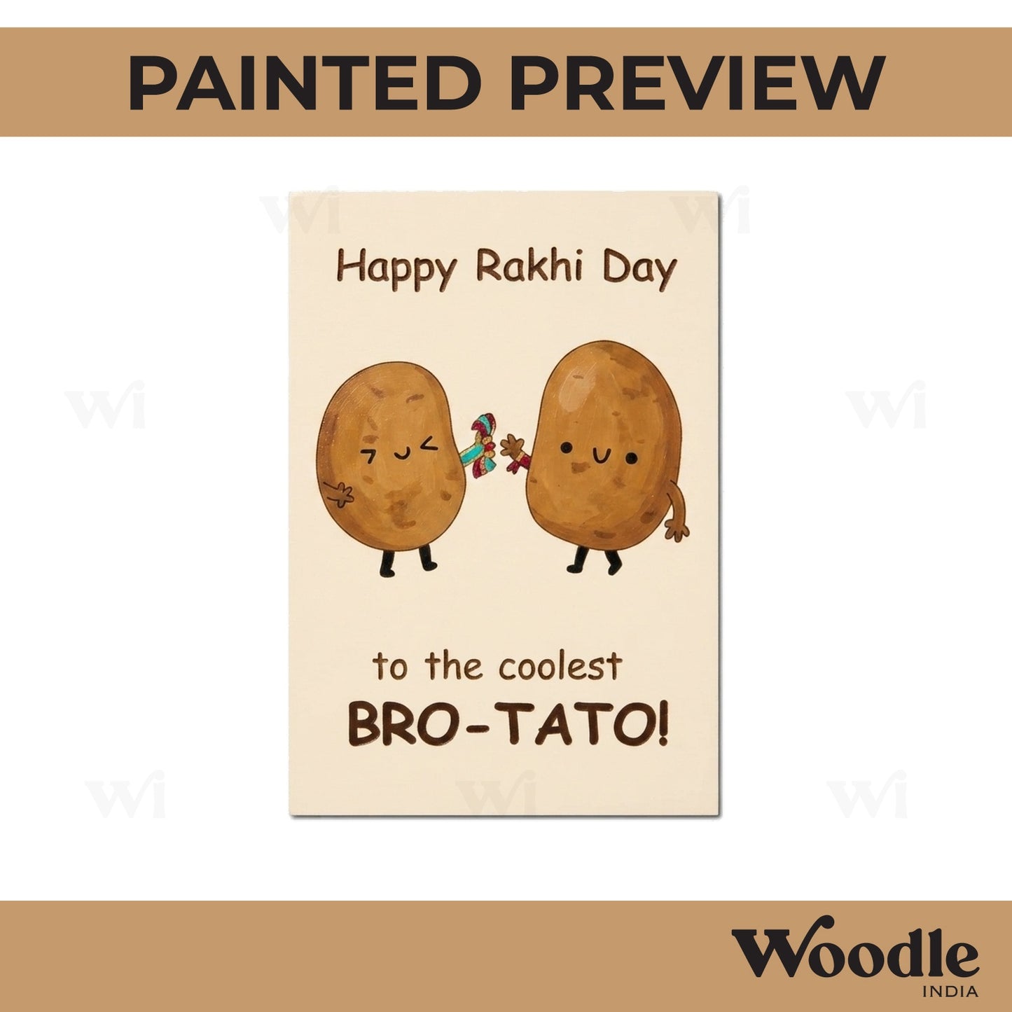 Raksha Bandhan Pre Marked Base MDF Design 2