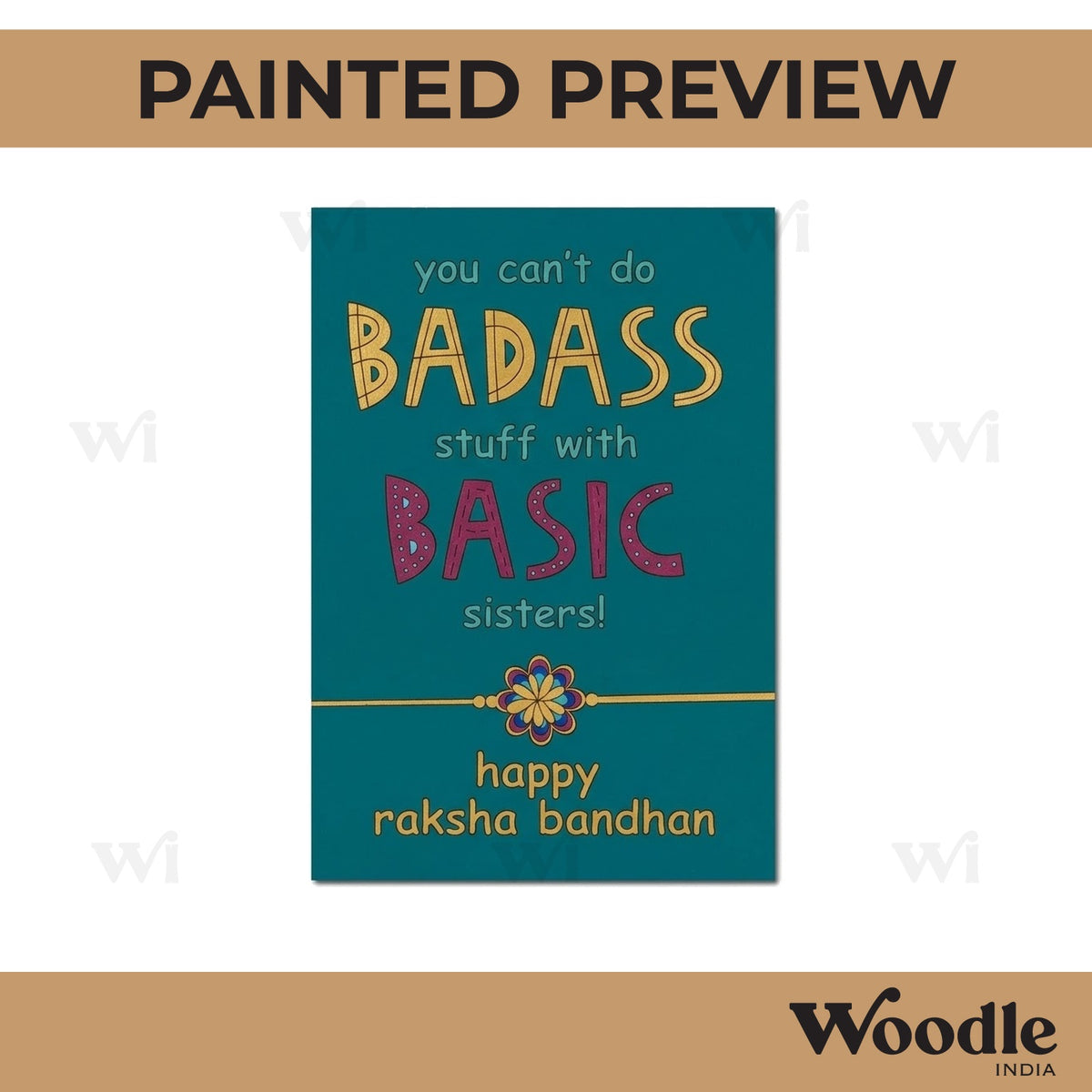 Raksha Bandhan Pre Marked Base MDF Design 3