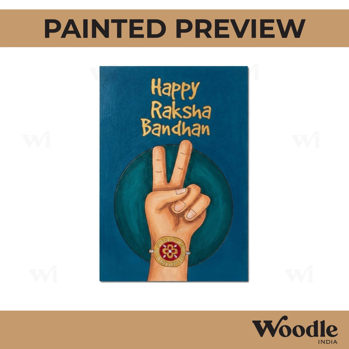 Raksha Bandhan Pre Marked Base MDF Design 7
