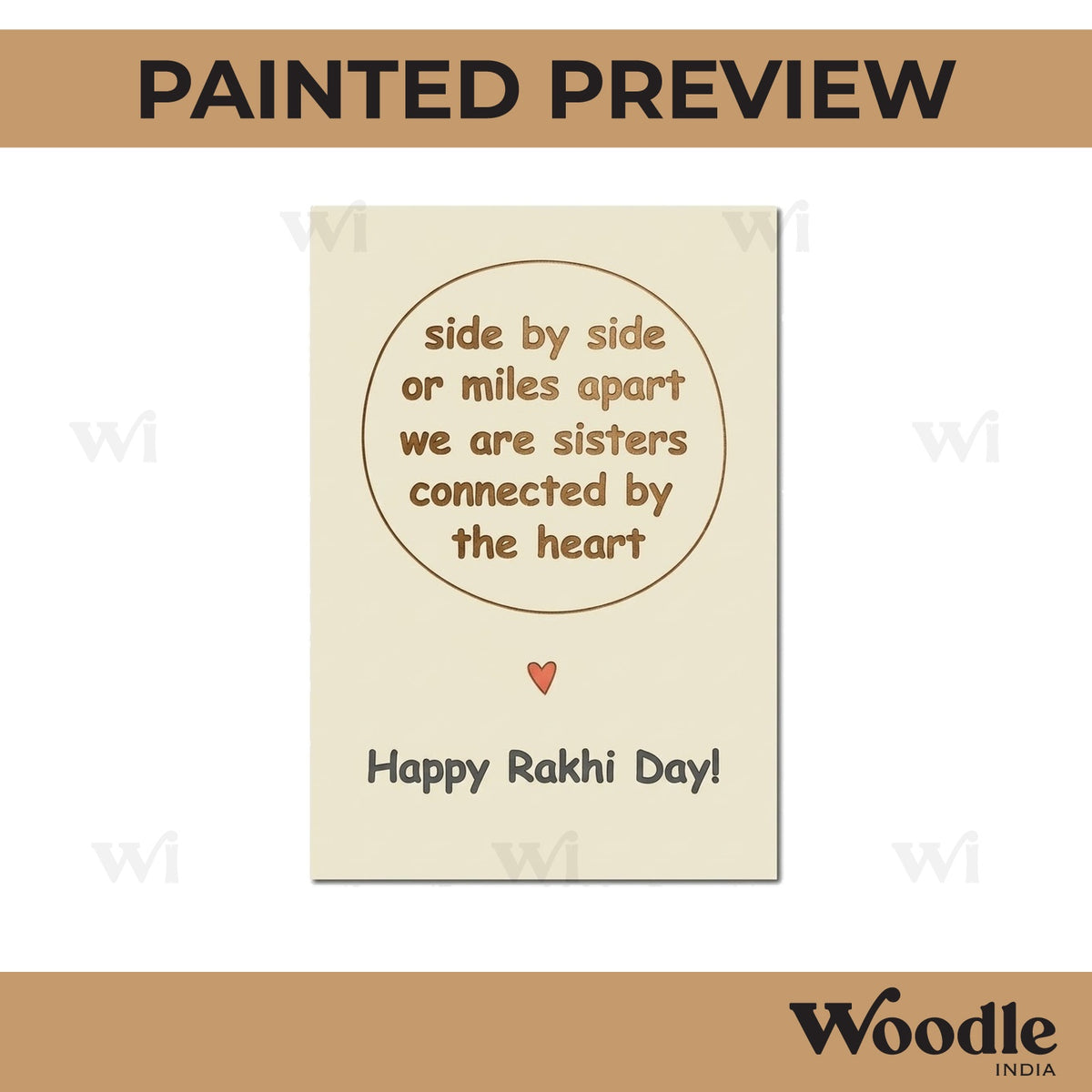 Raksha Bandhan Pre Marked Base MDF Design 8