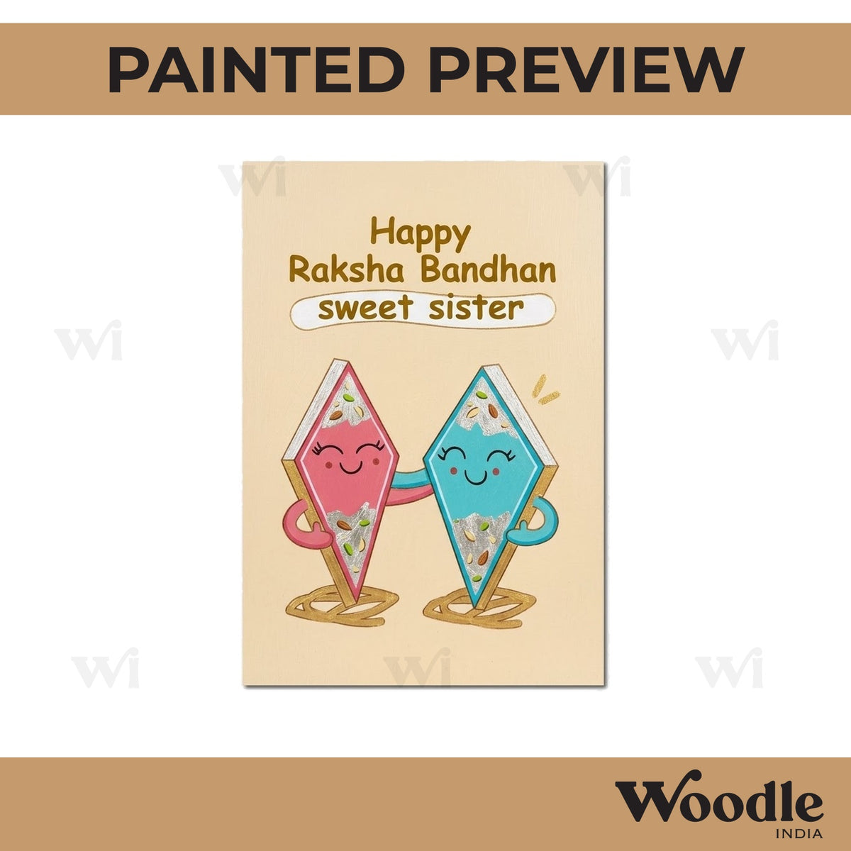 Raksha Bandhan Pre Marked Base MDF Design 9