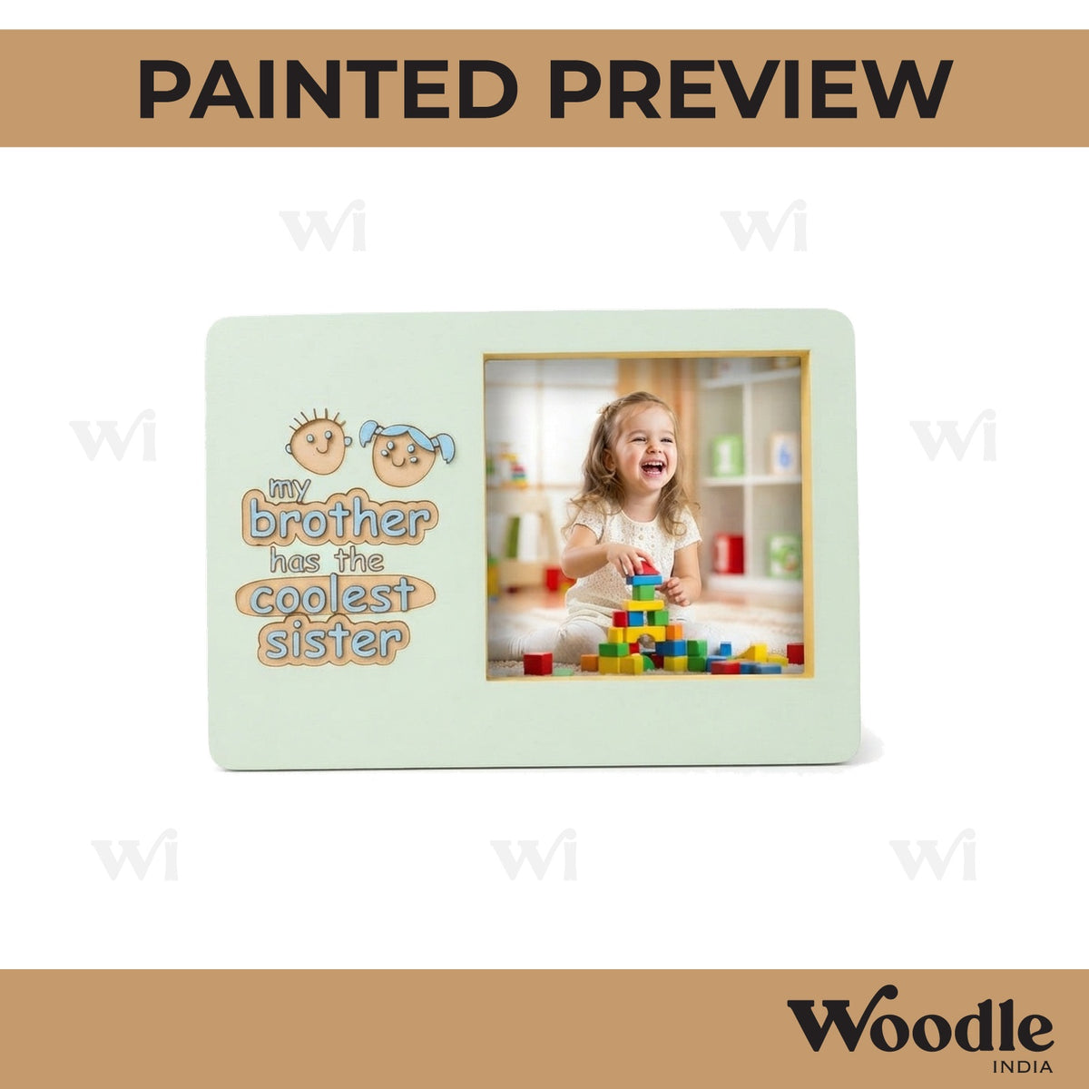 Raksha Bandhan Three Layered Photo Frame MDF Design 2