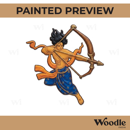Ram Ji With Bow And Arrow Pre Marked MDF Design 1