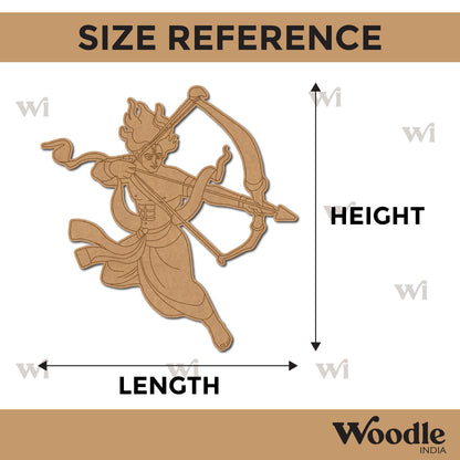 Ram Ji With Bow And Arrow Pre Marked MDF Design 1