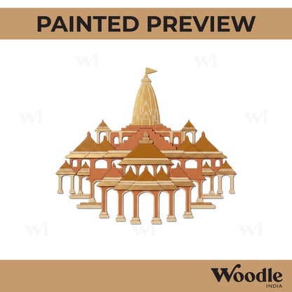 Ram Mandir Temple Pre Marked MDF Design 1