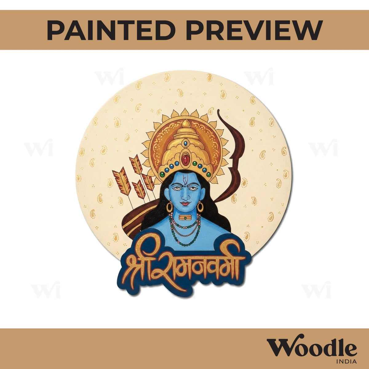 Ram Navami Pre Marked Round MDF Design 1