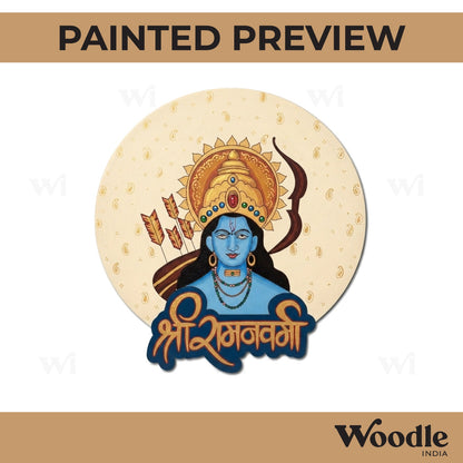Ram Navami Pre Marked Round MDF Design 1