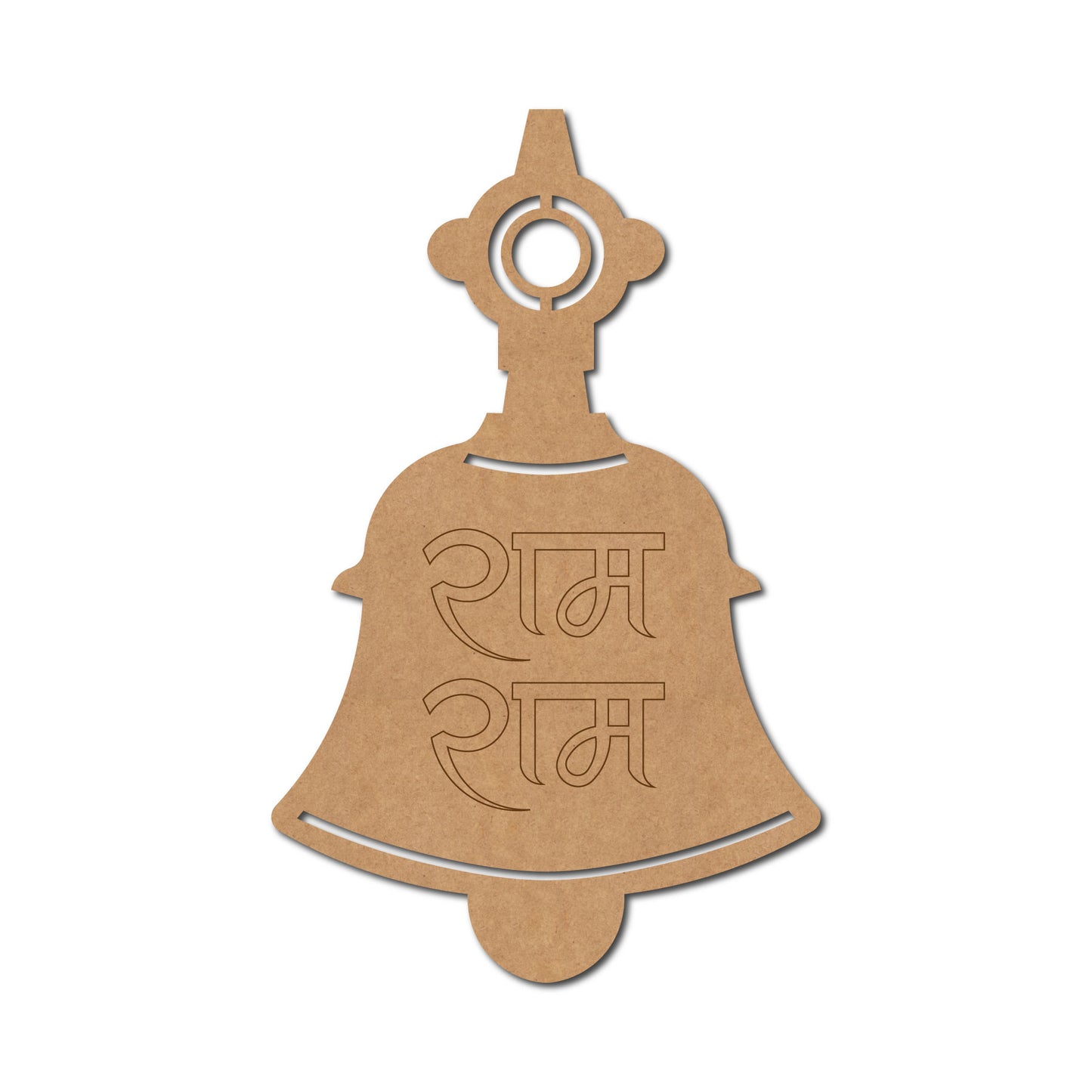 Ram Pooja Prayer Bell Pre Marked MDF Design 1