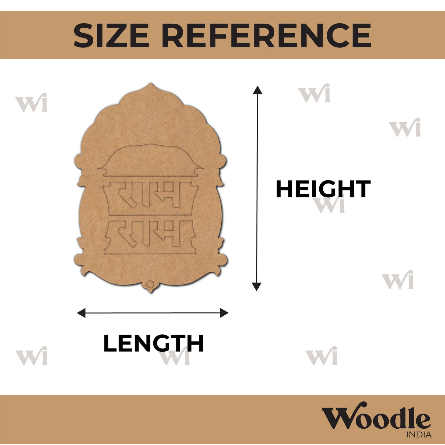 Ram Ram Jharokha Two Layered Base MDF Design 1