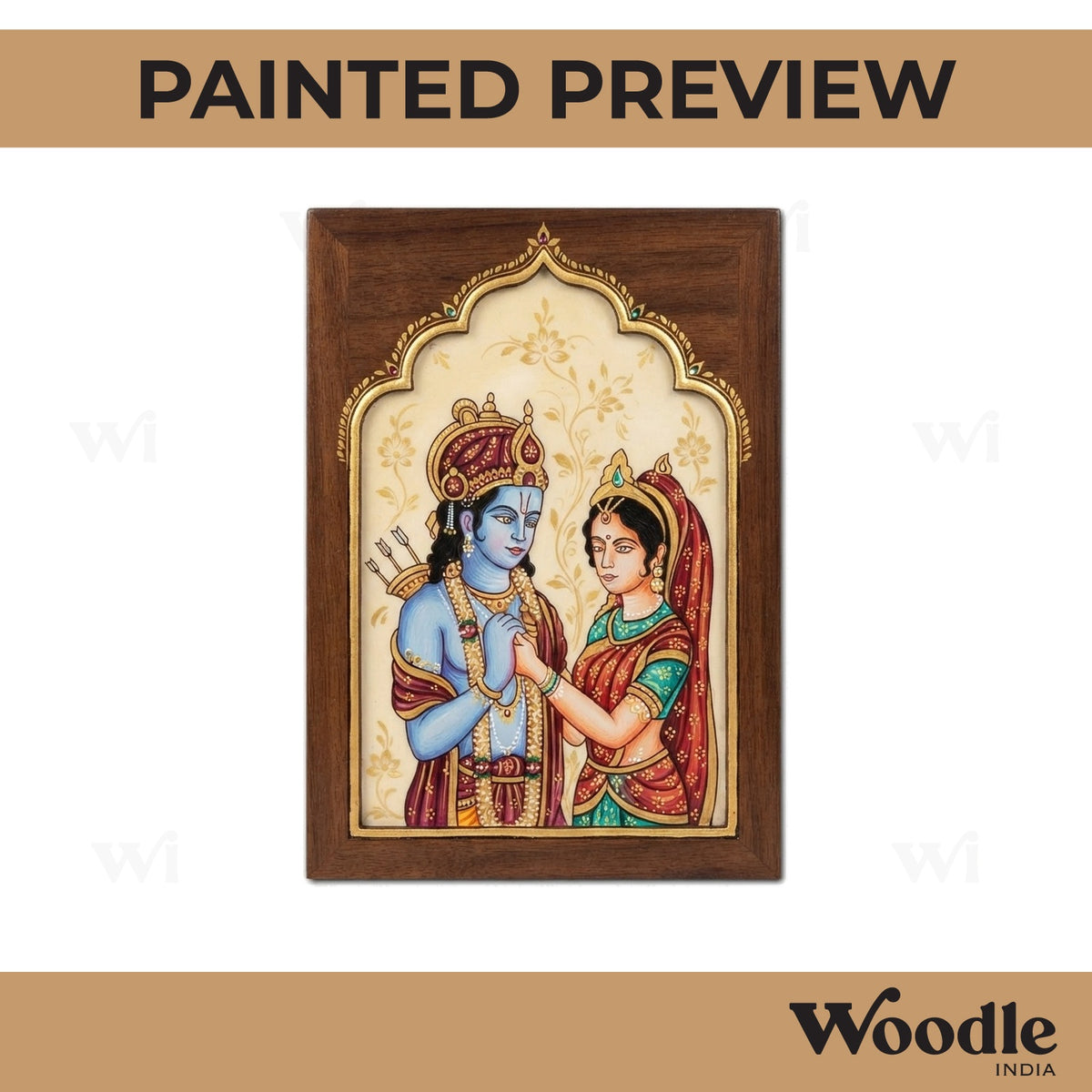 Ram Sita Jharokha Pre Marked MDF Design 1
