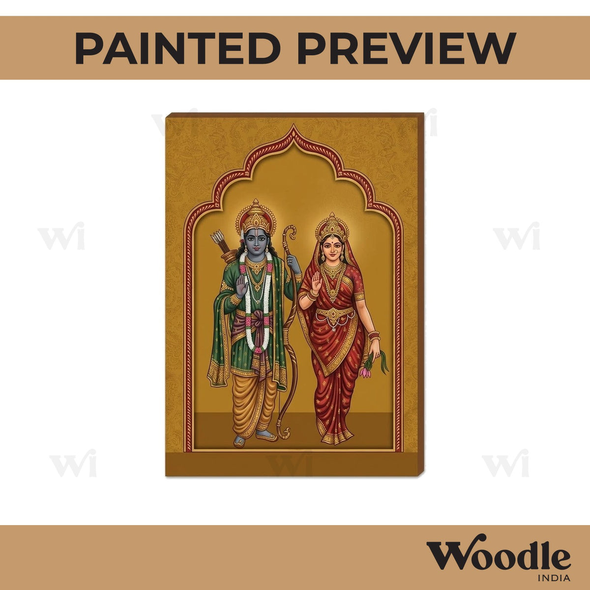 Ram Sita Jharokha Pre Marked MDF Design 2