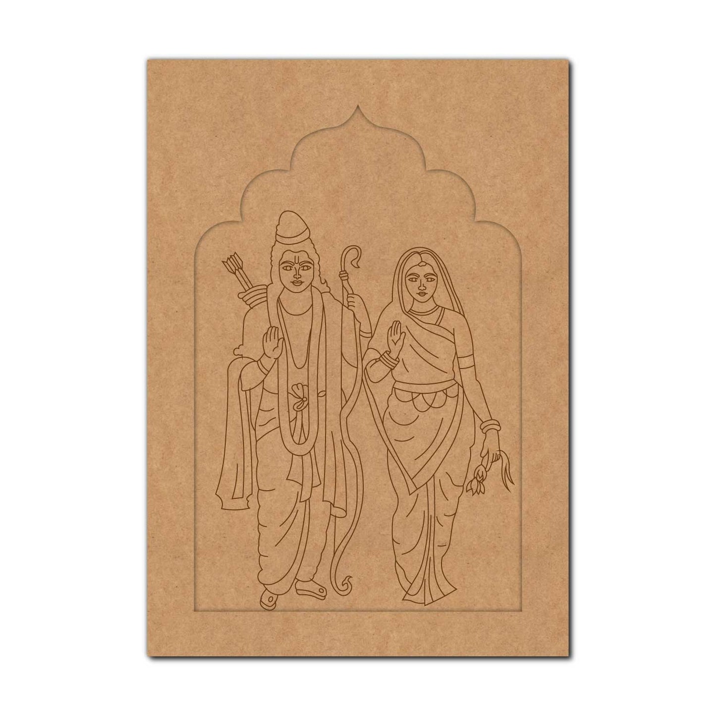Ram Sita Jharokha Pre Marked MDF Design 2