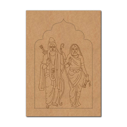 Ram Sita Jharokha Pre Marked MDF Design 2