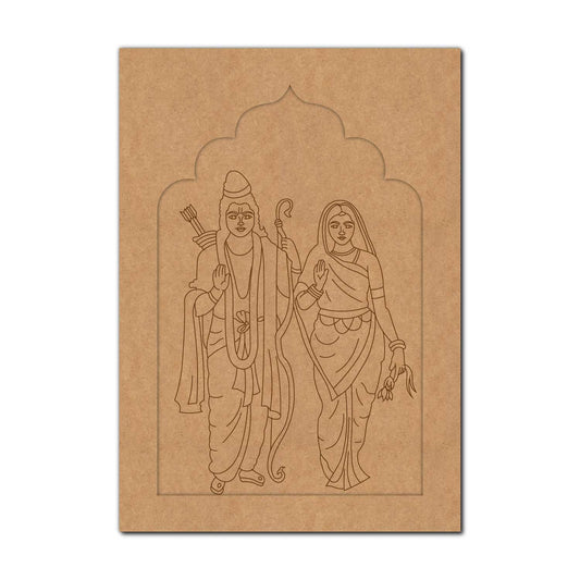 Ram Sita Jharokha Pre Marked MDF Design 2