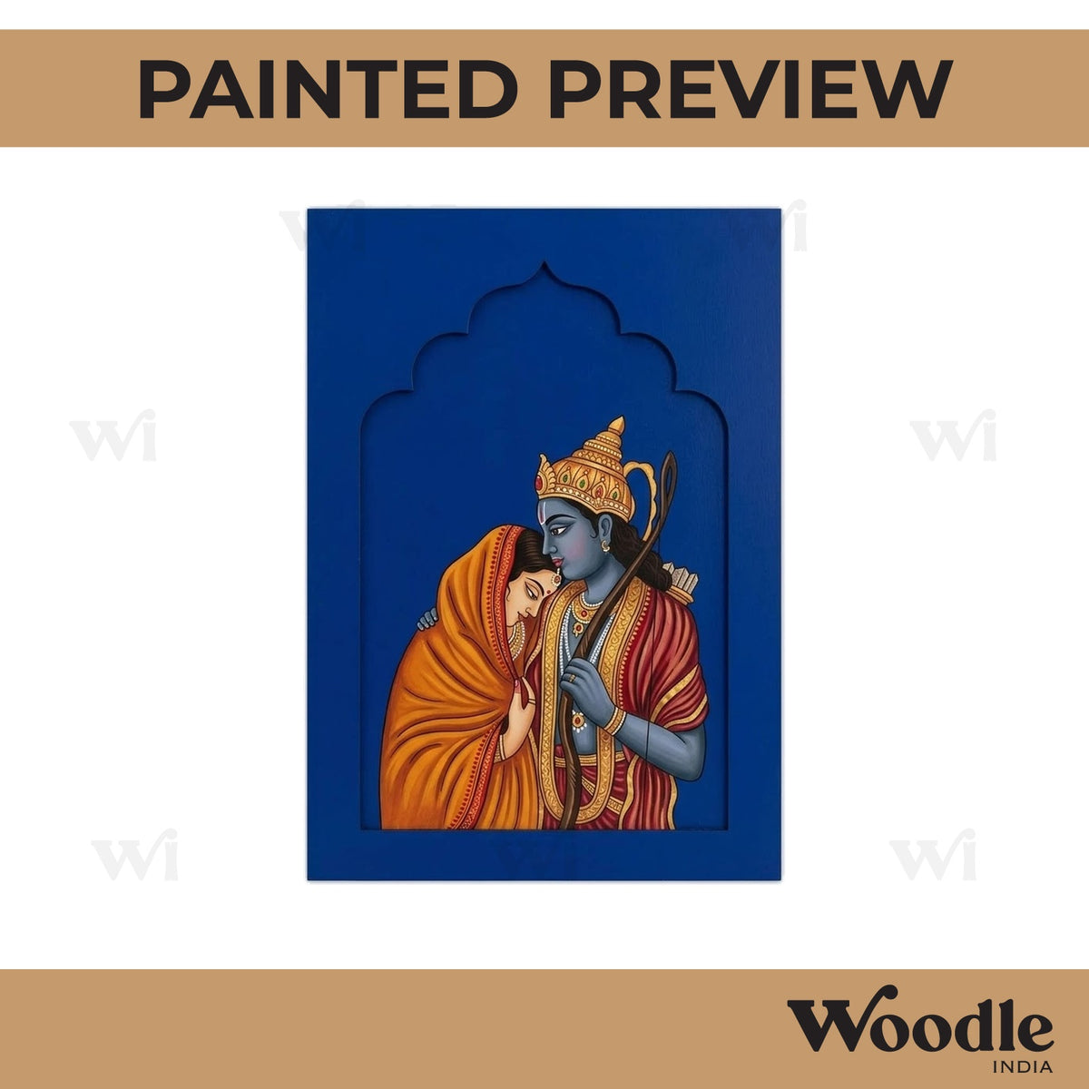 Ram Sita Jharokha Pre Marked MDF Design 3