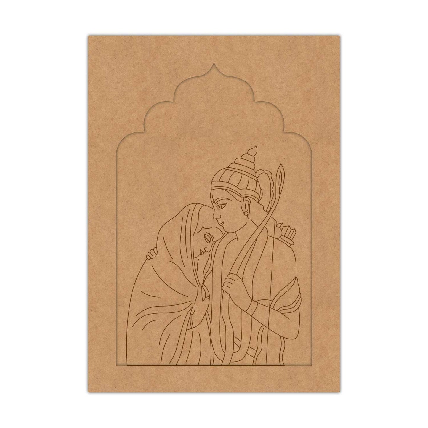 Ram Sita Jharokha Pre Marked MDF Design 3