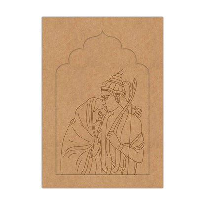 Ram Sita Jharokha Pre Marked MDF Design 3