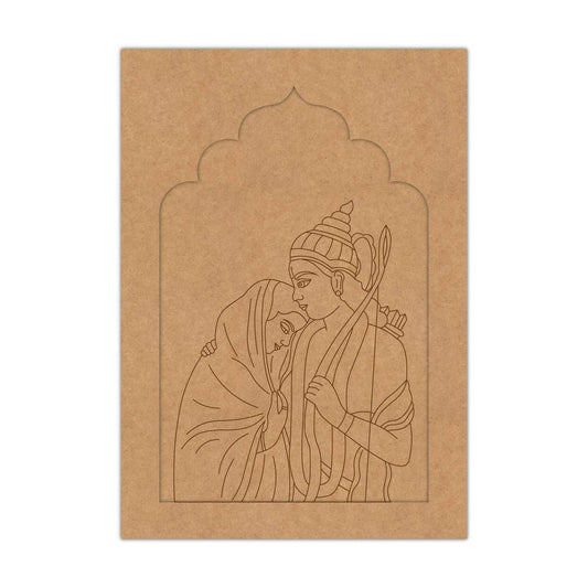 Ram Sita Jharokha Pre Marked MDF Design 3