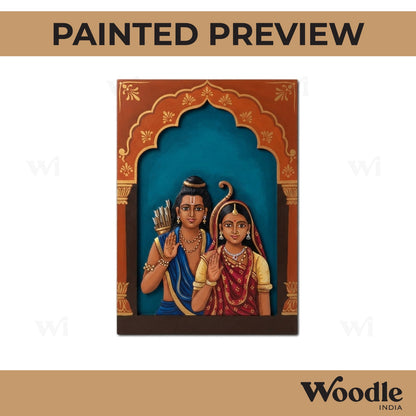 Ram Sita Jharokha Pre Marked MDF Design 4