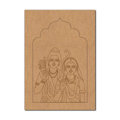 Ram Sita Jharokha Pre Marked MDF Design 4