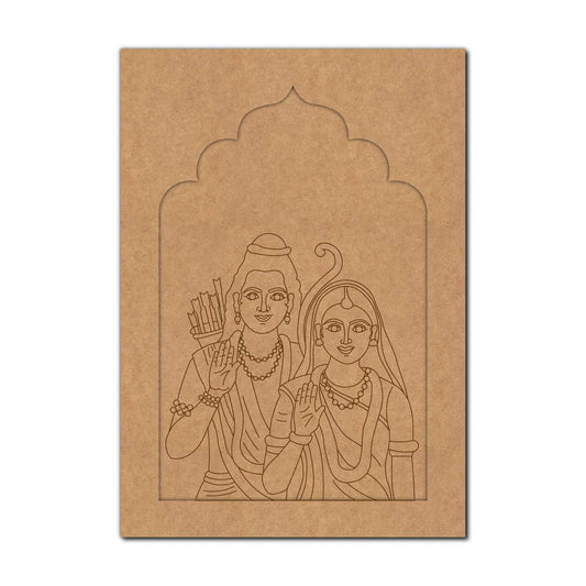 Ram Sita Jharokha Pre Marked MDF Design 4
