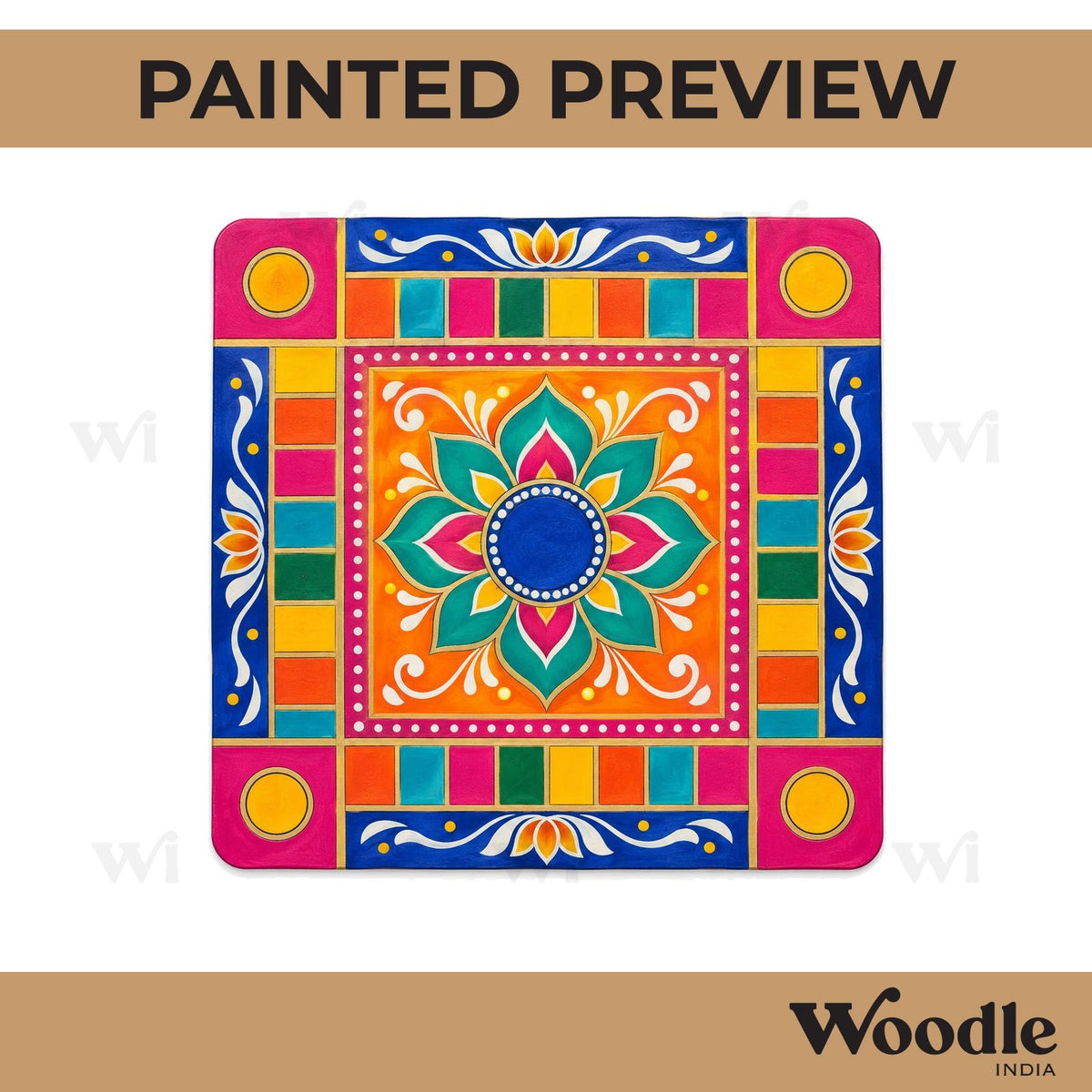 Rangoli Pre Marked MDF Design 1