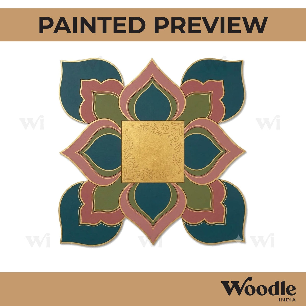 Rangoli Pre Marked MDF Design 2