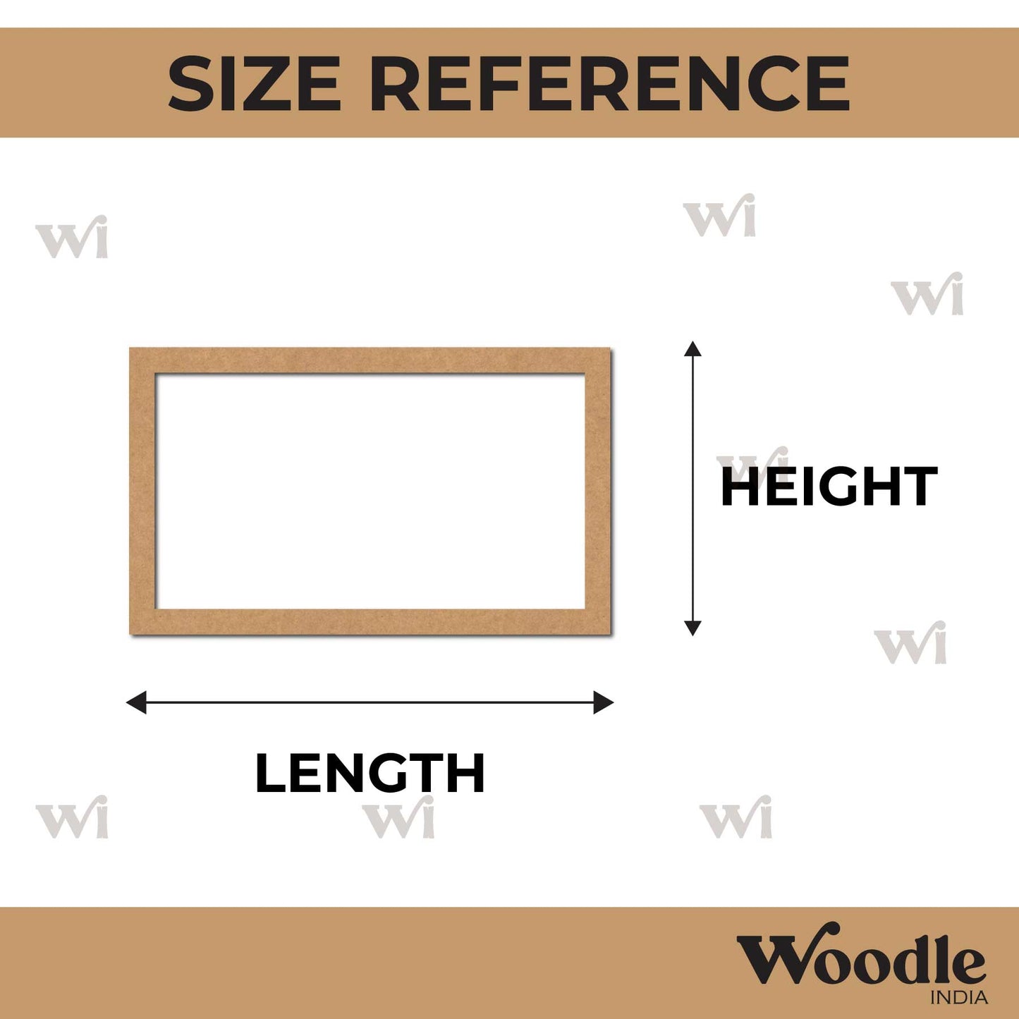 Rectangle Border Ring Cutout MDF Design 1