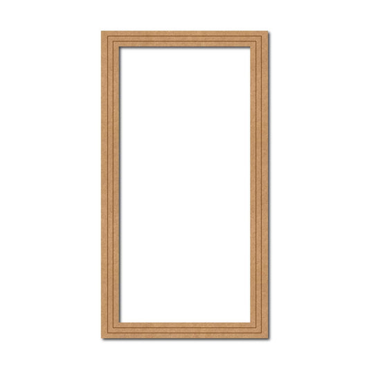 Rectangle Border Ring Pre Marked MDF Design 1
