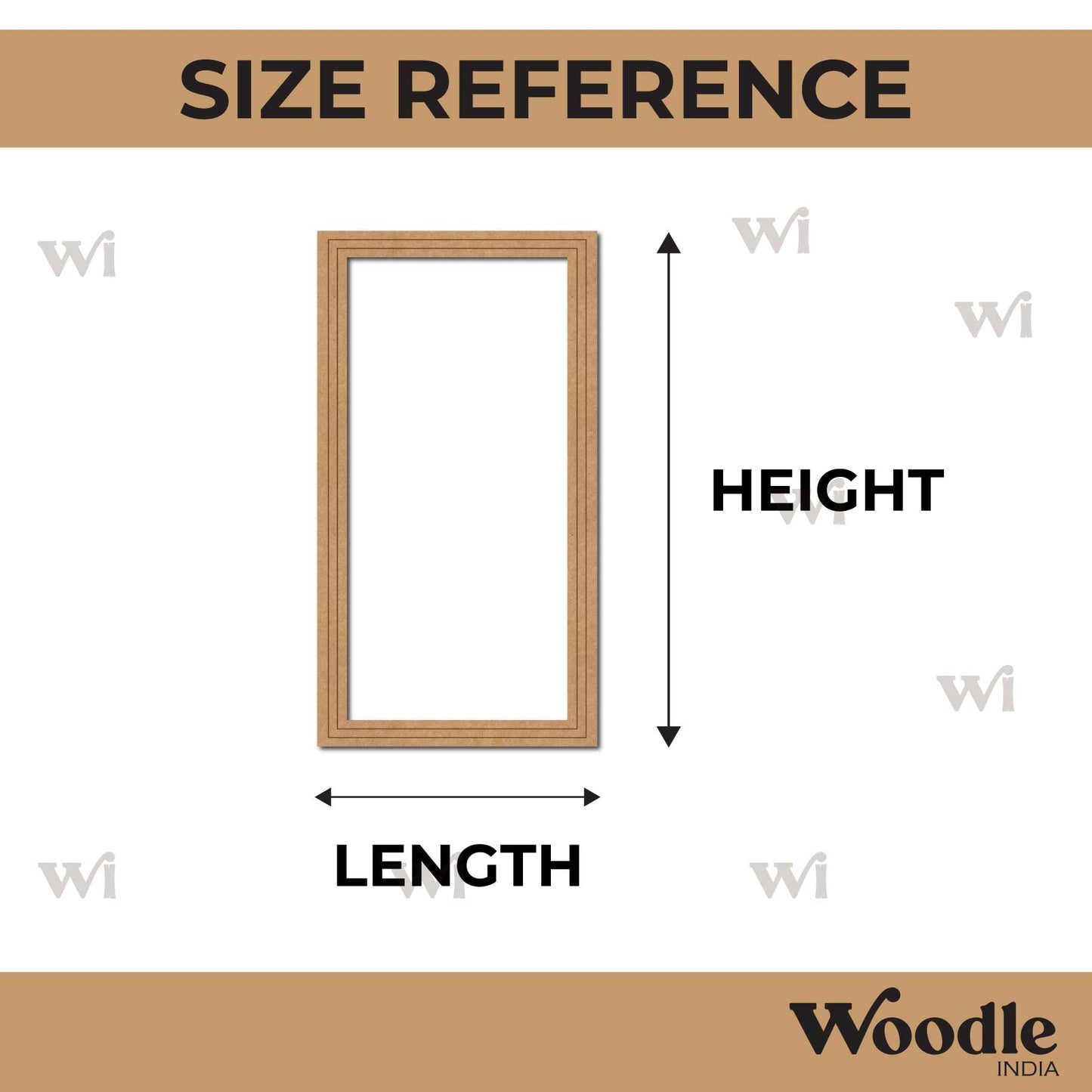 Rectangle Border Ring Pre Marked MDF Design 1
