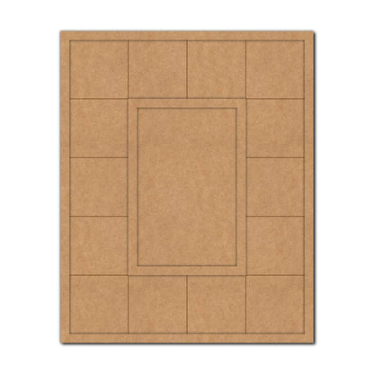 Rectangle Mirror Pre Marked Base MDF Design 1