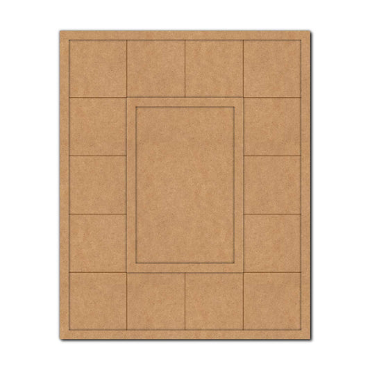 Rectangle Mirror Pre Marked Base MDF Design 1