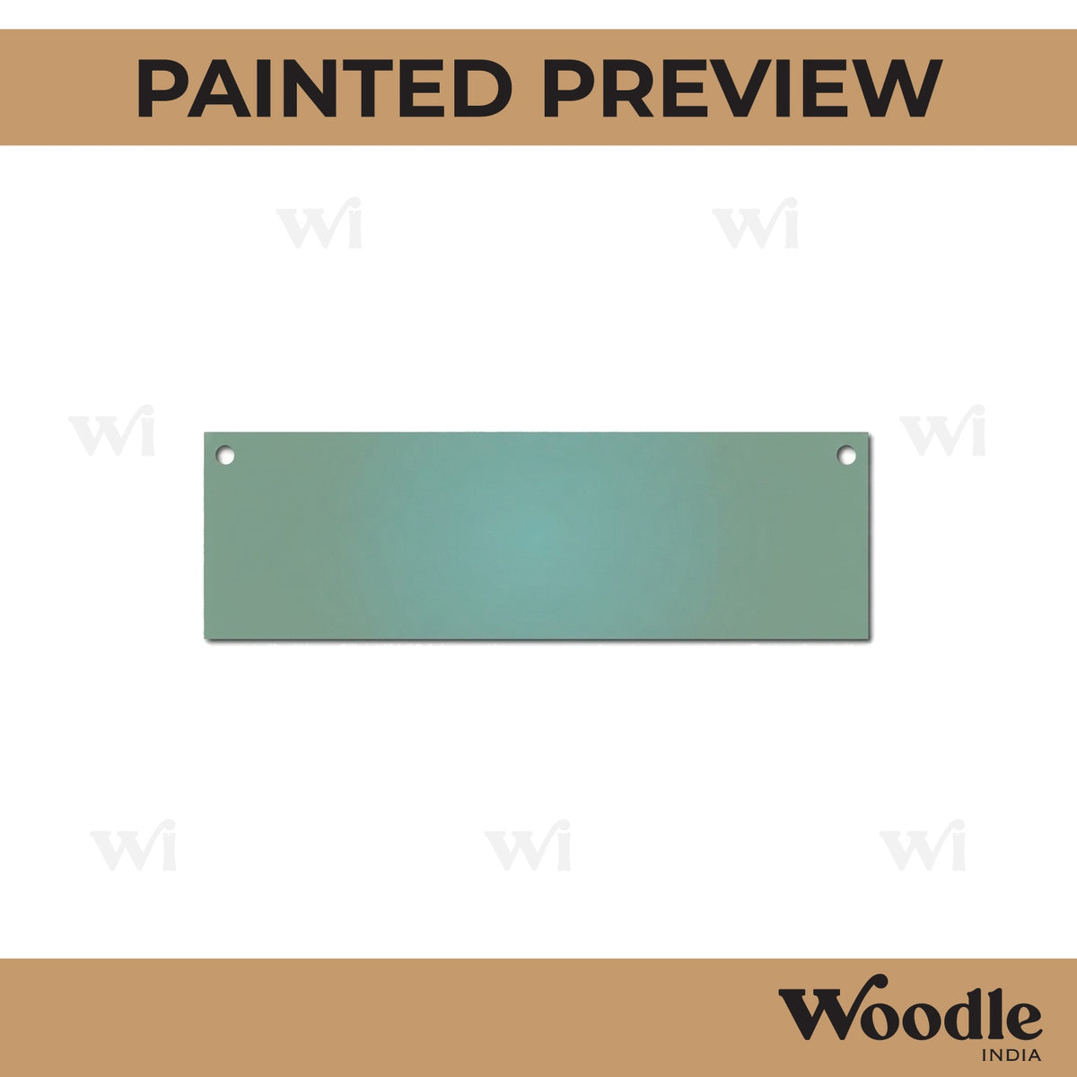Rectangle Plank Cutout With Holes MDF Design 1