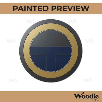 Red Tornado Logo DC Pre Marked Round MDF Design 1