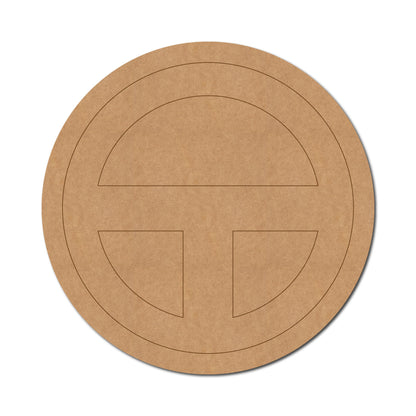 Red Tornado Logo DC Pre Marked Round MDF Design 1