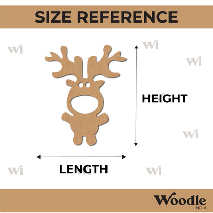 Reindeer Christmas Cutout MDF Design 1