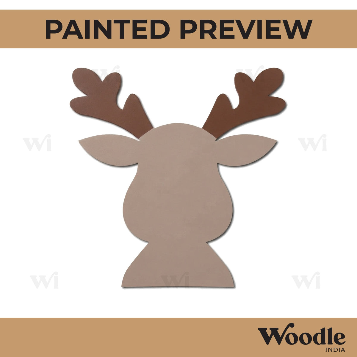 Reindeer Christmas Cutout MDF Design 2