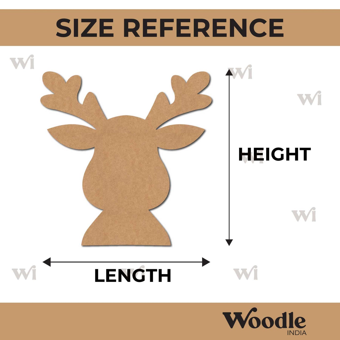 Reindeer Christmas Cutout MDF Design 2