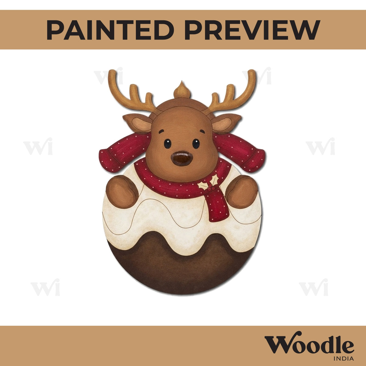 Reindeer Christmas Pre Marked MDF Design 10