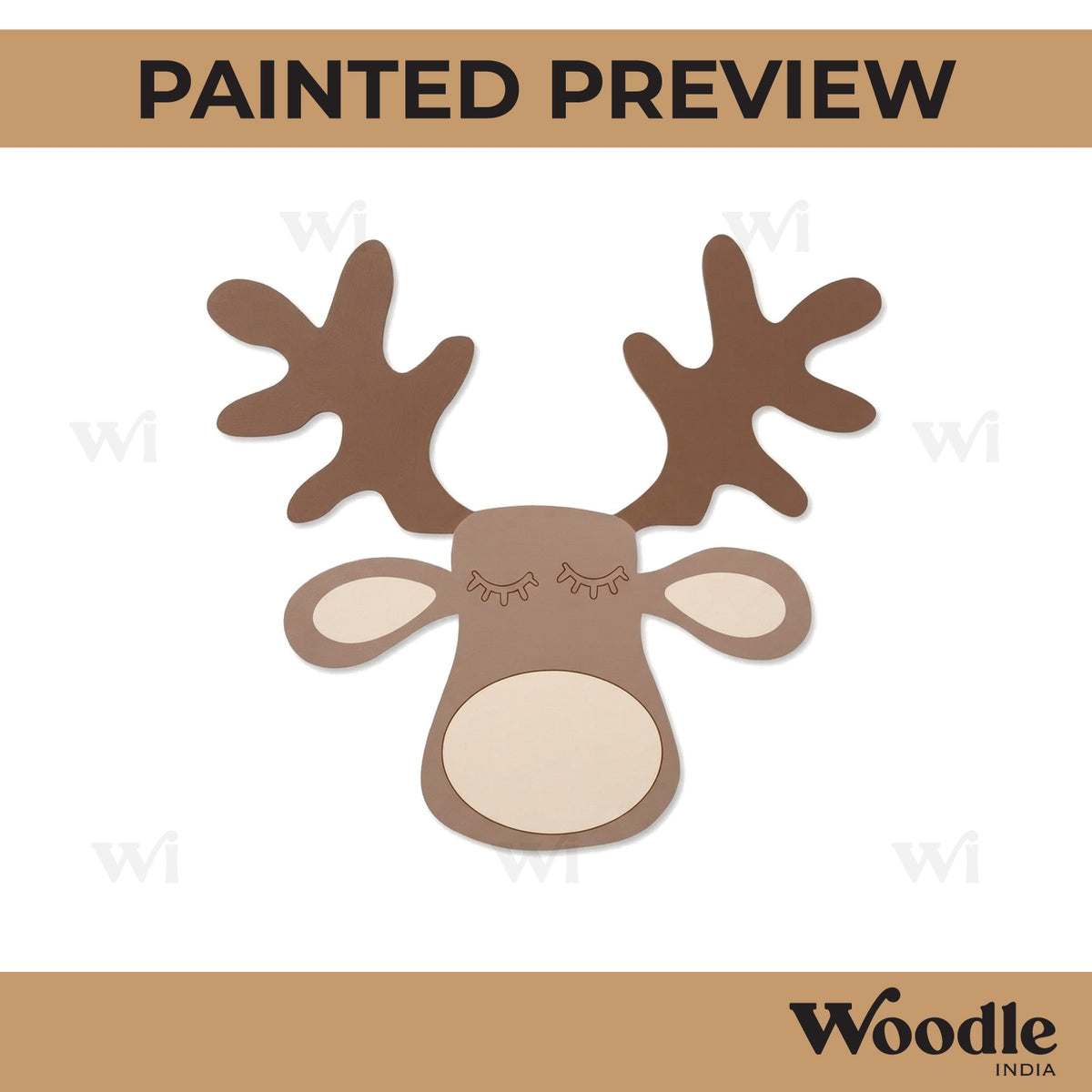 Reindeer Christmas Pre Marked MDF Design 11