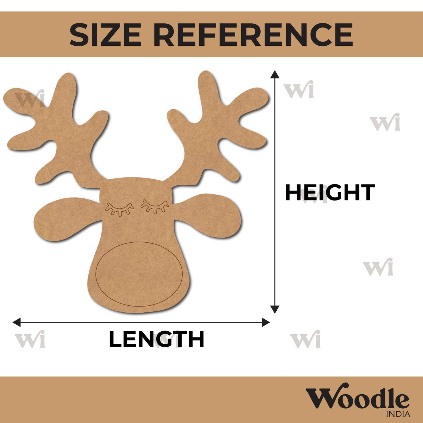 Reindeer Christmas Pre Marked MDF Design 11